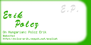 erik polcz business card